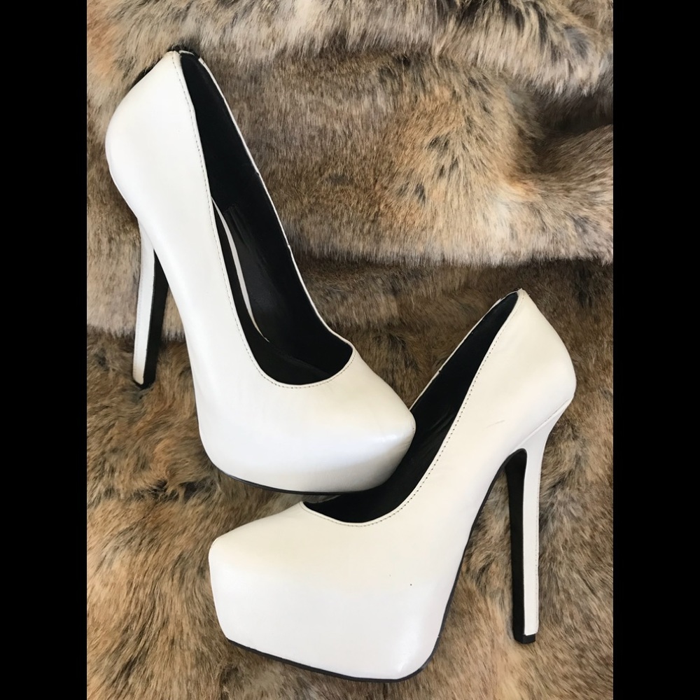 White Platform Heels